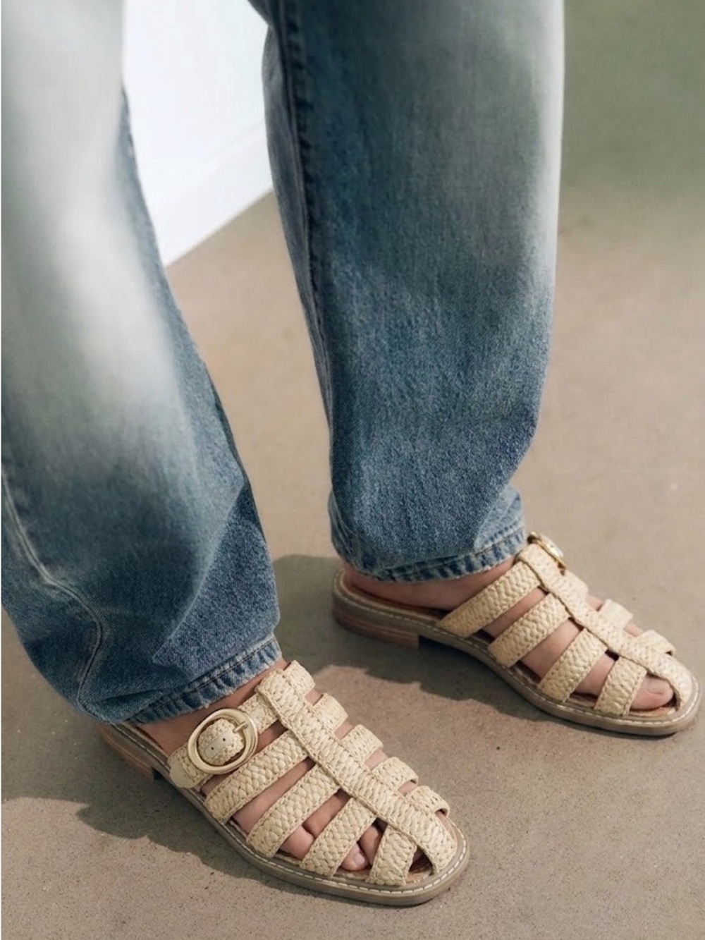 DOLCE VITA Woven Leather Fisherman Sandals {US 7.5}